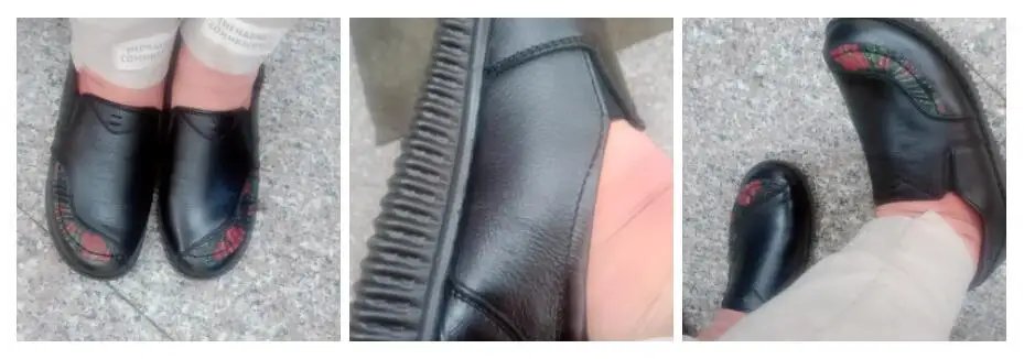 Echt leder Ballerinas Schuhe Frauen Vintage Luxus hochwertige Slipper Damen Mokassins lässig elegante Damen breite Schuhe – Detail 9