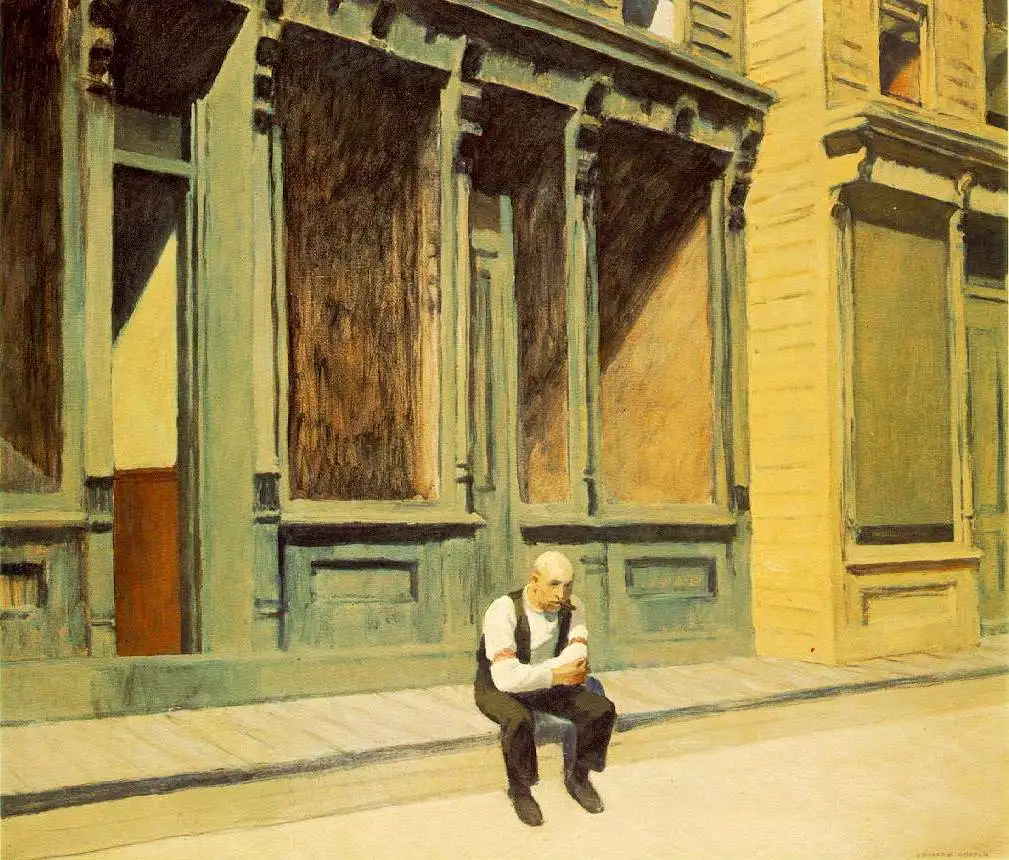 

100% handmade Oil Painting reproduction on linen canvas,Sunday 1926 by Edward Hopper,High Quality