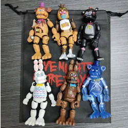 New 15CM Game Midnight Figurine with LED Light Dolls Toys PVC Movable Joint Action Figure Toys for Gift 6 Pcs/set