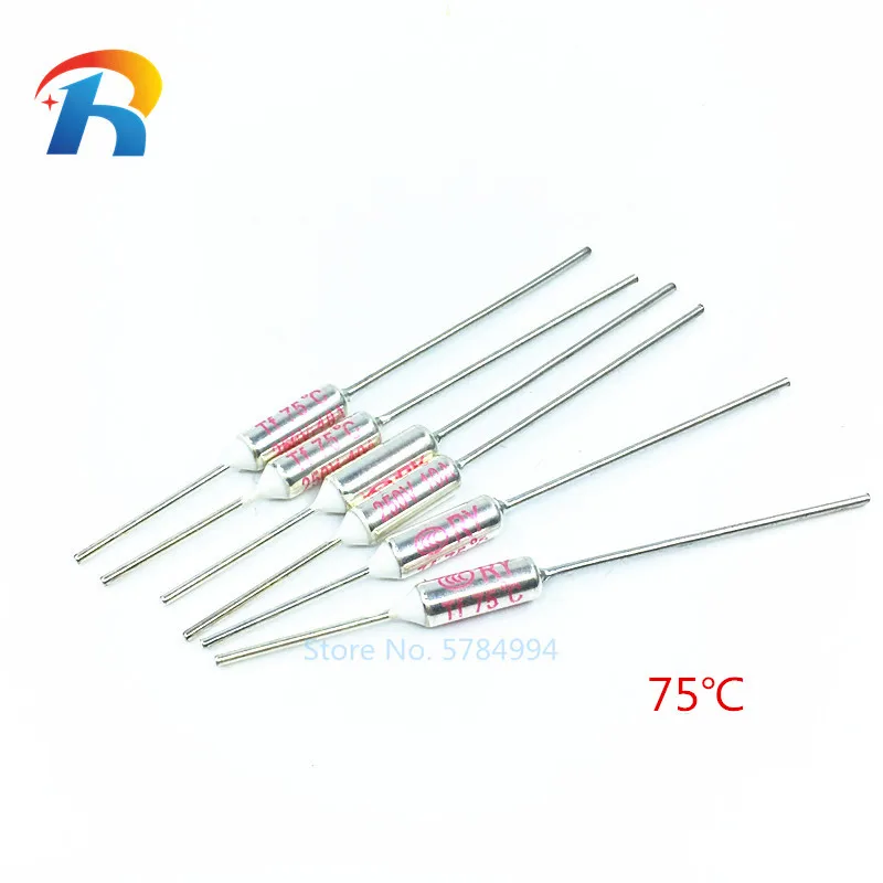 

100pcs 100% NEW TF Thermal Fuse RY 10A 250V 73C Temperature Control Thermostat Switch 73℃