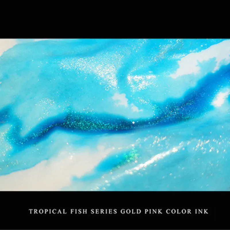 18ML 16 Colors Gradient Gold Powder Non-Carbon Color Ink Refill For Fountain Dip Pen Calligraphy Writing Painting Stationery