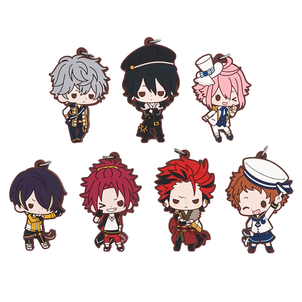 Ensemble Stars Anime Koga Adonis Leo Izumi Ritsu Tsukasa Nazuna Hajime Beaneye Ver Rubber Keychain