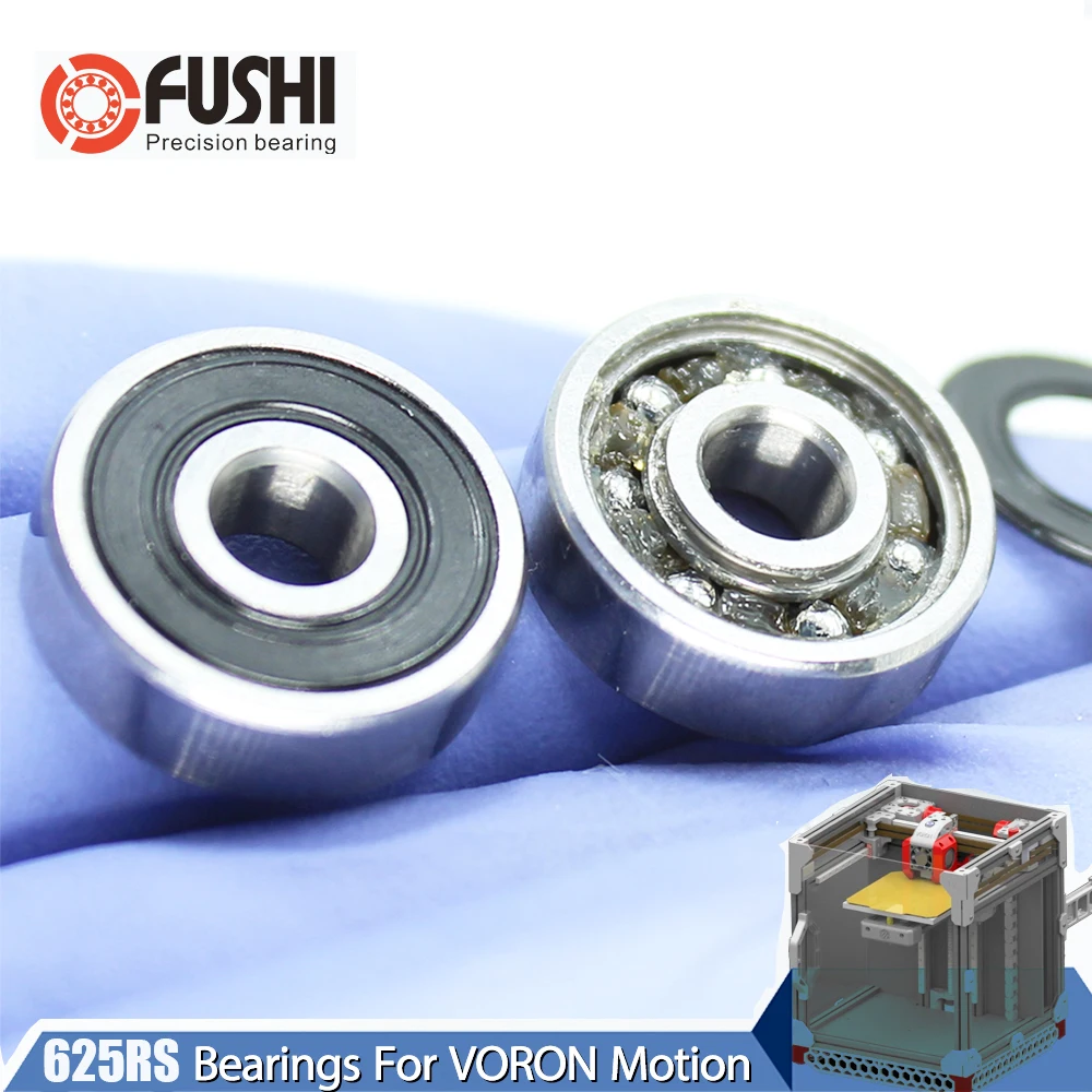 625RS Bearing ABEC-5 10Pcs 5*16*5 mm Double Sealed 625-2RS Ball Bearings F695RS For VORON Mobius 2/3 3D Printer Mobius Camera