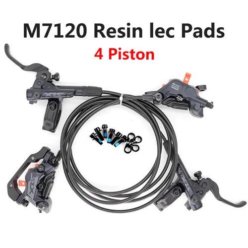 Imagen 2 del producto Shimano SLX M7120 4 pistones M7100 juego de frenos de disco hidráulicos de 2 pistones para bicicleta de montaña freno MTB 800/900/1500/1600mm izquierda y derecha