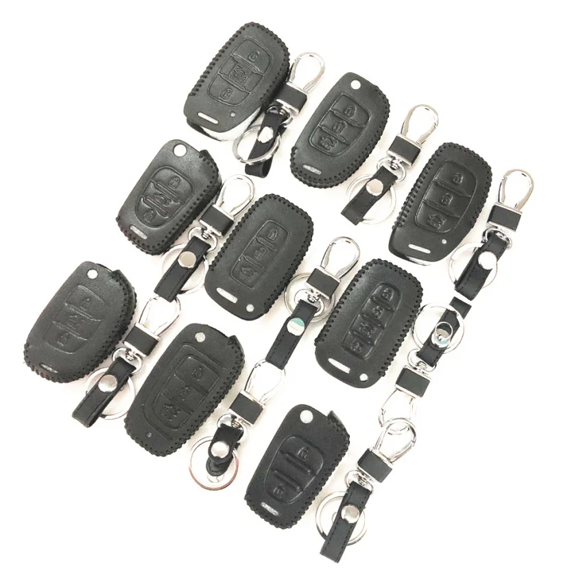 

Car Styling Leather Key Cover Case For Hyundai I20 I30 IX25 IX35 Tucson Verna Solaris Elantra Accent I45 New Santafe