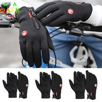 Outdoor Winter Gloves Windproof Waterproof Thermal Touch Screen Full Finger Gloves Warm Bike Skiing Motorcycle Riding Mittens