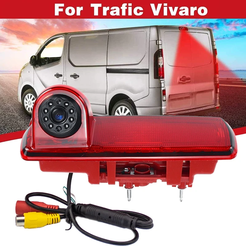 High Definition Waterproof IR Night Vision Rear View Backup Brake Light Camera for 2014 Opel Vivaro / 2014 Renault Trafic,Third