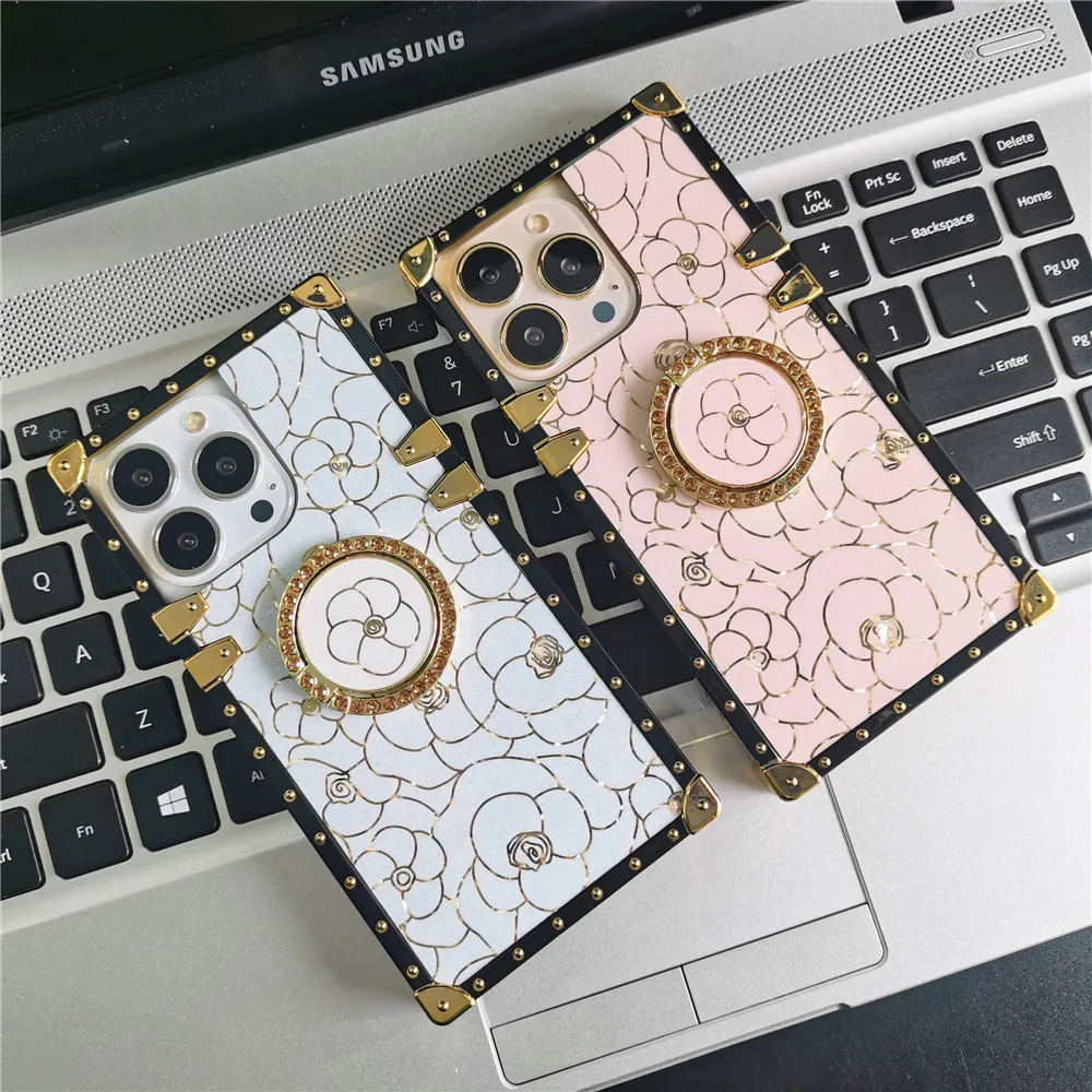 Luxury Bling Glitter Cover Gold Rose Flower Case for Samsung Galaxy S24 Ultra S23 Plus Note 20 9 10 S21 FE S20 S10 S9 S22