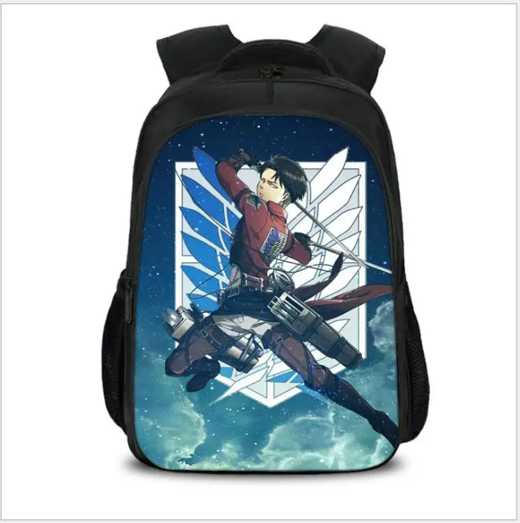 Mochila escolar de Anime Attack On Titan para niños y adolescentes, bolso de hombro de dibujos animados, mochilas escolares