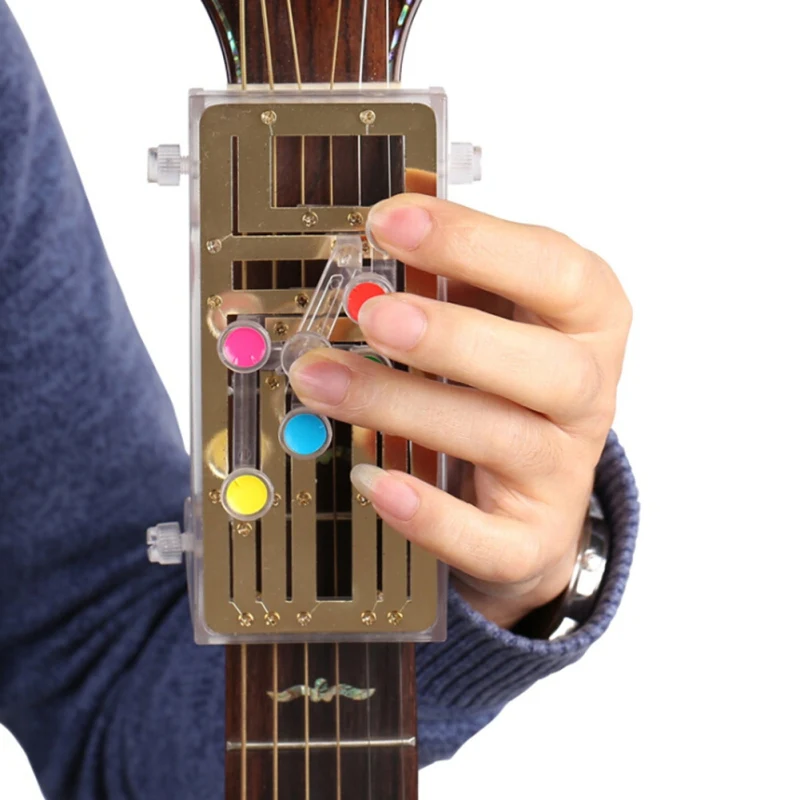 Portable Classical Guitar Teaching Aid Guitar Learning System Study Practice Aid Pain-proof Finger Booster Learn Chord Assistant