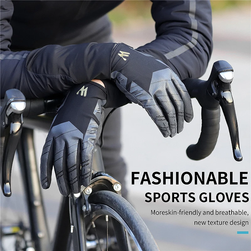 WEST BIKING Breathable Cycling Gloves Touch Screen Anti-slip Shockproof Pad MTB Bike Gloves Sport Fitness Running Bicycle Gloves
