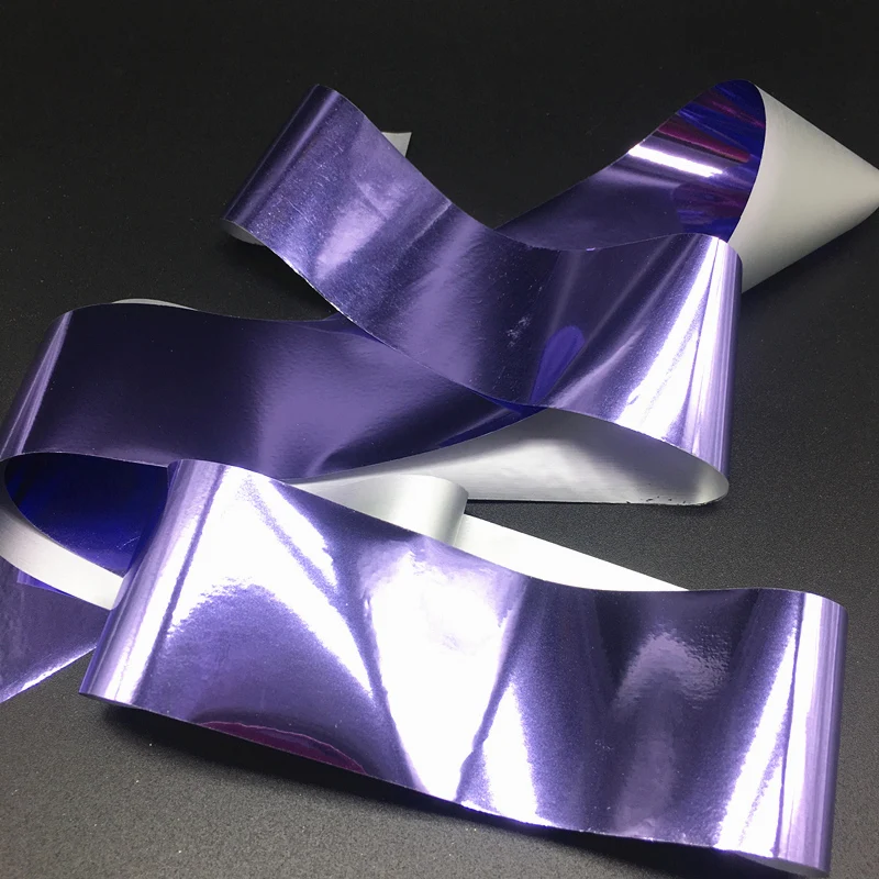 1m Purple Nail Foil Stickers Matte Metal Manicure Set for Laser Nail Art Transfer Paper Matt Holographic Nails Art Decals