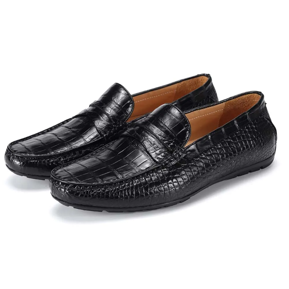 

dulilu crocodile shoes male crocodile Leather shoes new crocodile Doug shoes business leisure Genuine leather men shoes