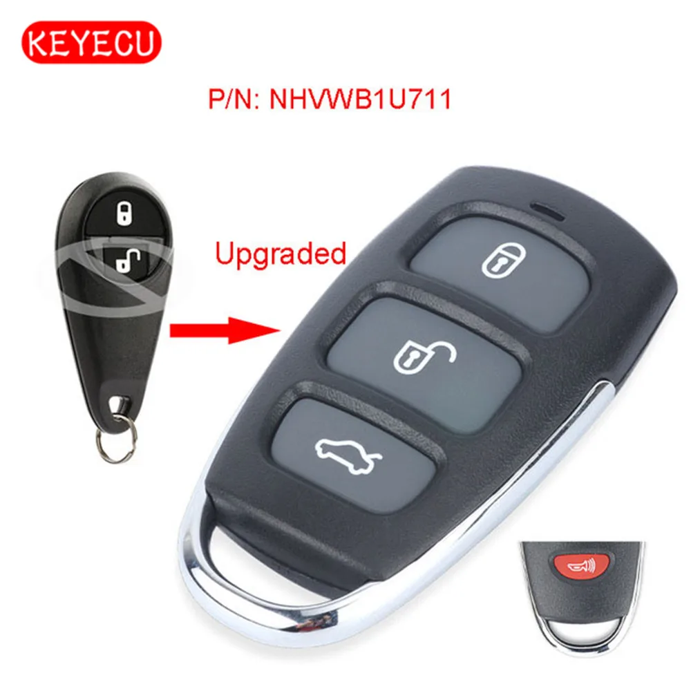 

Keyecu Upgraded Remote Car Key Fob 2+1 Button for Subaru Baja Forester Impreza 2005-2007 P/N: NHVWB1U711