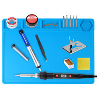 80W Soldering Iron Kit Adjustable Temperature LCD Digital Display 220V 110V Soldering iron electric Soldering Rework tools 908S