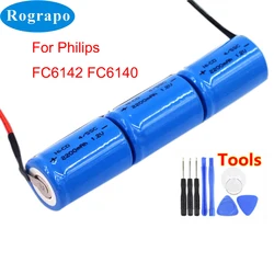 Nowy 3.6V/4.8V 2500mAh NI-MH akumulator dla Philips FC6142 FC6140 odkurzacz Robot