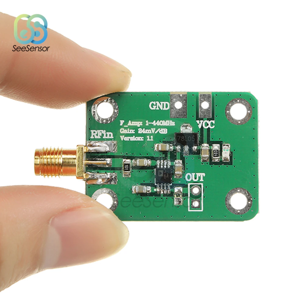 0.1-440 MHz AD8310 High Speed High Frequency RF logarithmic Detector Power Meter Module for Amplifier RSSI Pulse Detection