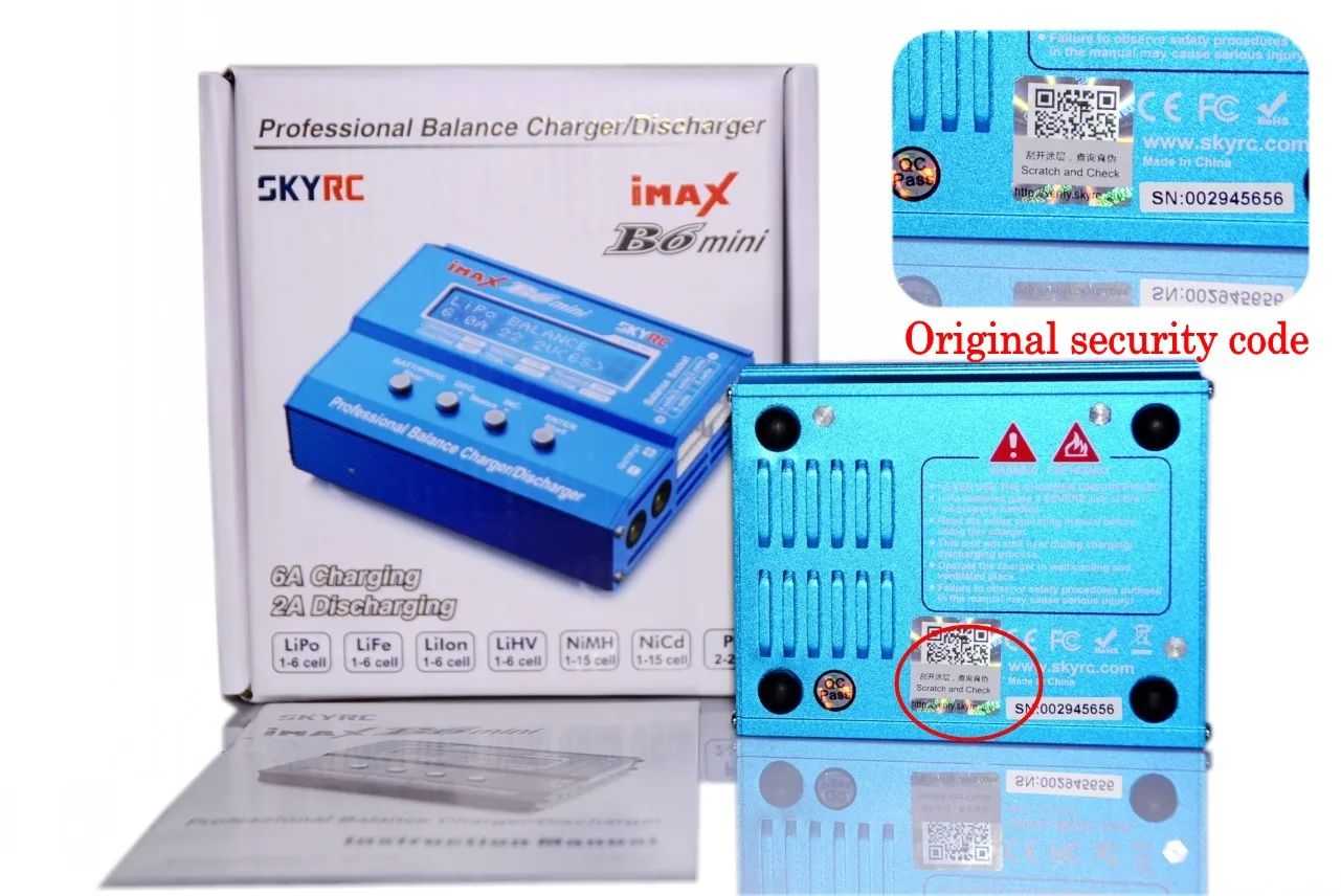 شاحن تفريغ صغير من SKYRC طراز IMAX B6 لطائرة مروحية RC إعادة الذروة NiMH NiCD LiHV NiCd PB شاحن بطارية ليثيوم أيون