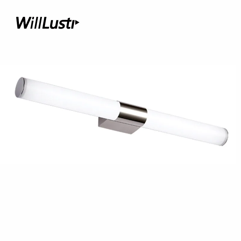 Acrylic Stainless Steel Wall Sconce Minimalist LED Mirror Lamp Hotel Restaurant Bathroom Cloakroom Dressing Room Vanity Light