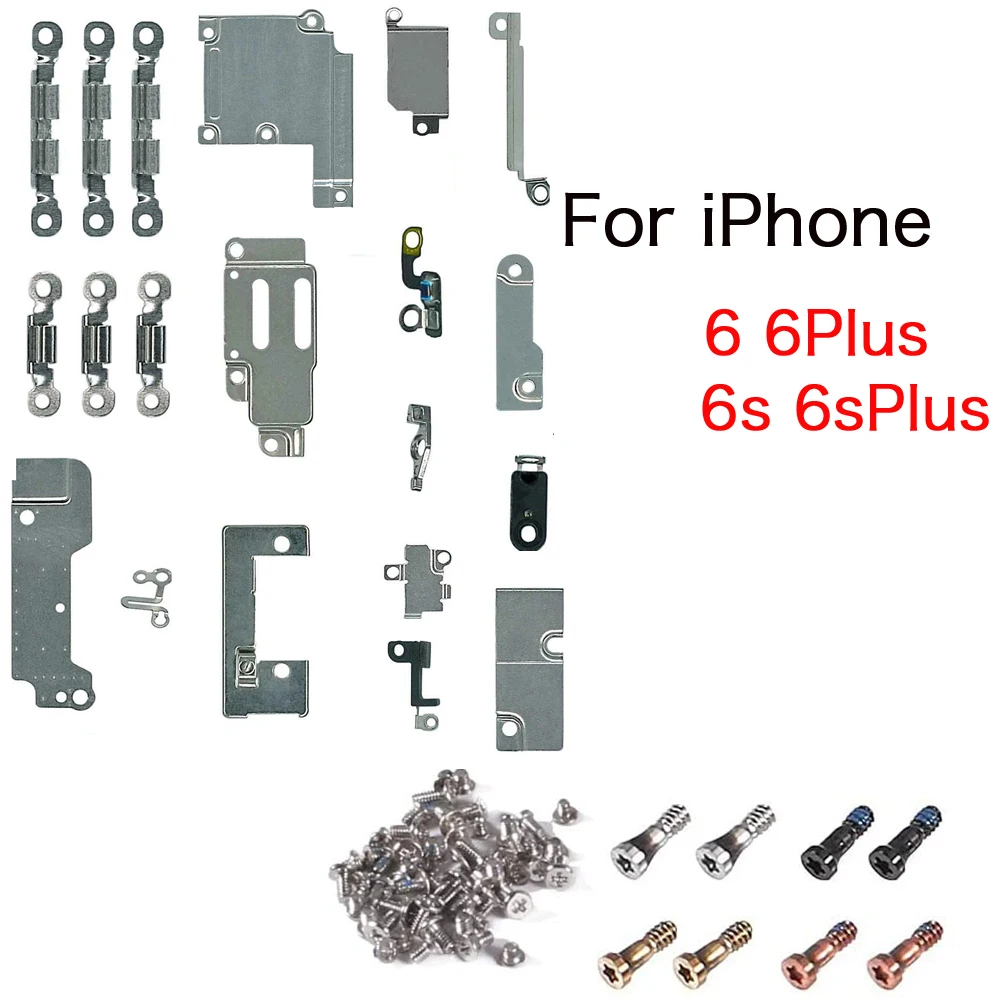 Full Set Small Metal Internal Bracket And Screws Parts Shield Plate Kit For iPhone 6 6 Plus 6s 6sPlus