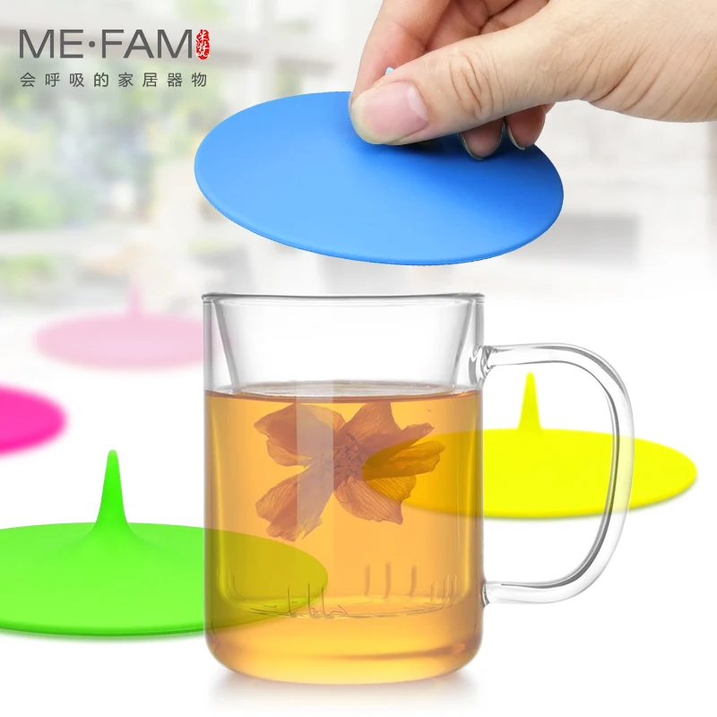 Soft Silicone Water Cup Lids Steeple Drop Mug Cover Seal Anti Dust Universal Glass Ceramic Plastic Tea Cup Cap Reusable Set 3Pcs