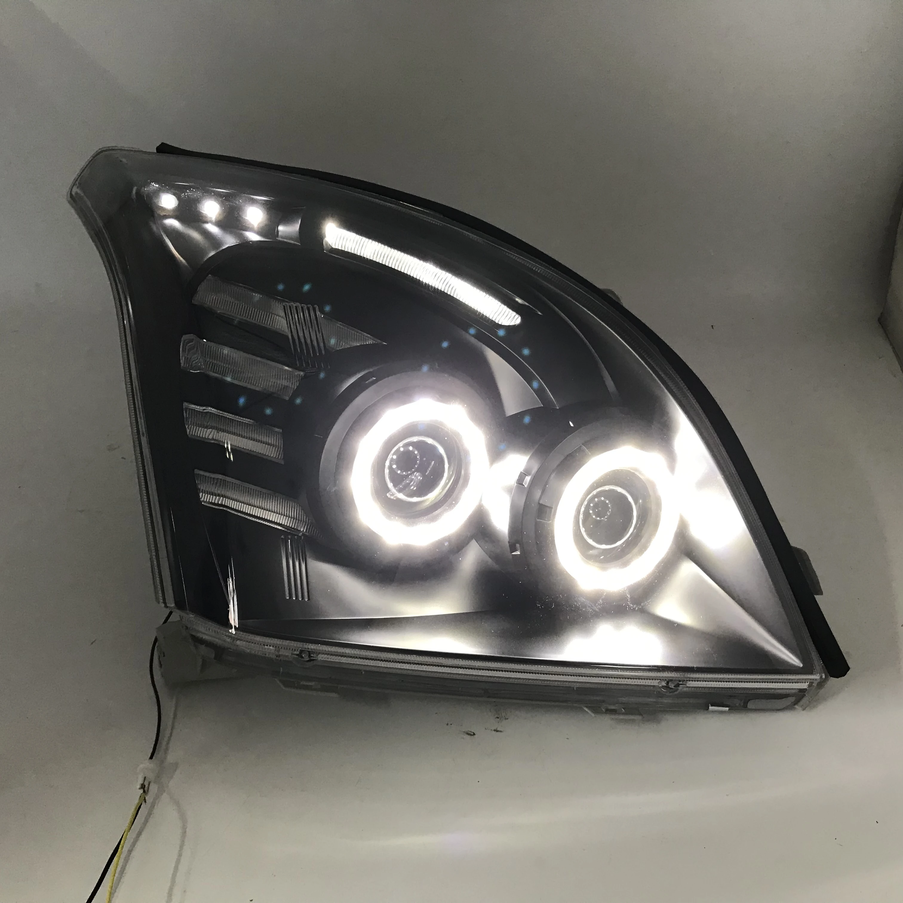 Samochód Led montaż reflektorów dla Toyota land cruiser prado lc120 fj120 2700 4000 2003-09 Angel eye światło do jazdy dziennej DRL