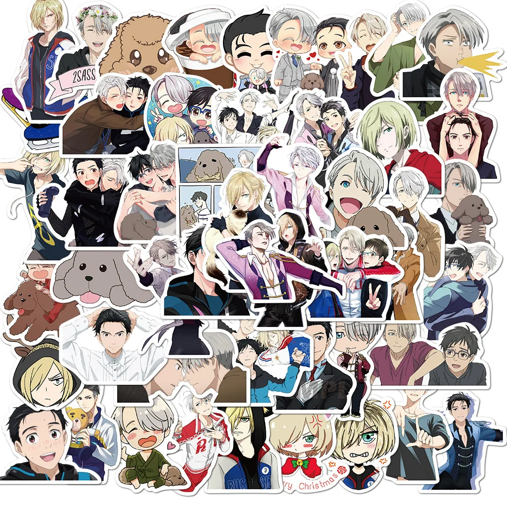 10/30/50Pcs Anime YURI!!! On ICE Graffiti Stickers Anime Waterproof Laptop Motorcycle Luggage Bicycle Skateboard Stickers Decals