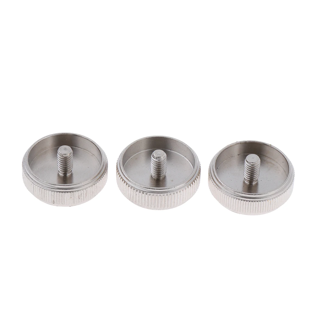 3 Pieces Alloy Euphonium Valve Finger Buttons Set Brass Wind Instrumental