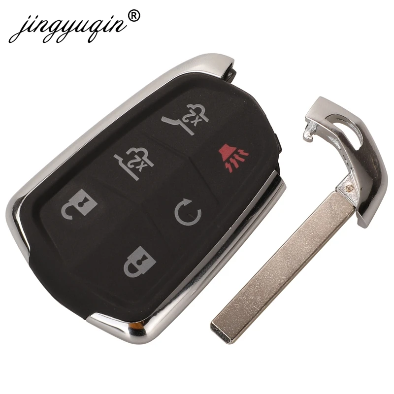 jinyuqin 3/4/5/6 Buttons Smart Remote Car Key Shell For Cadillac SRX CTS ATS XTS Escalade ESV Keyless Case FOB Replacement