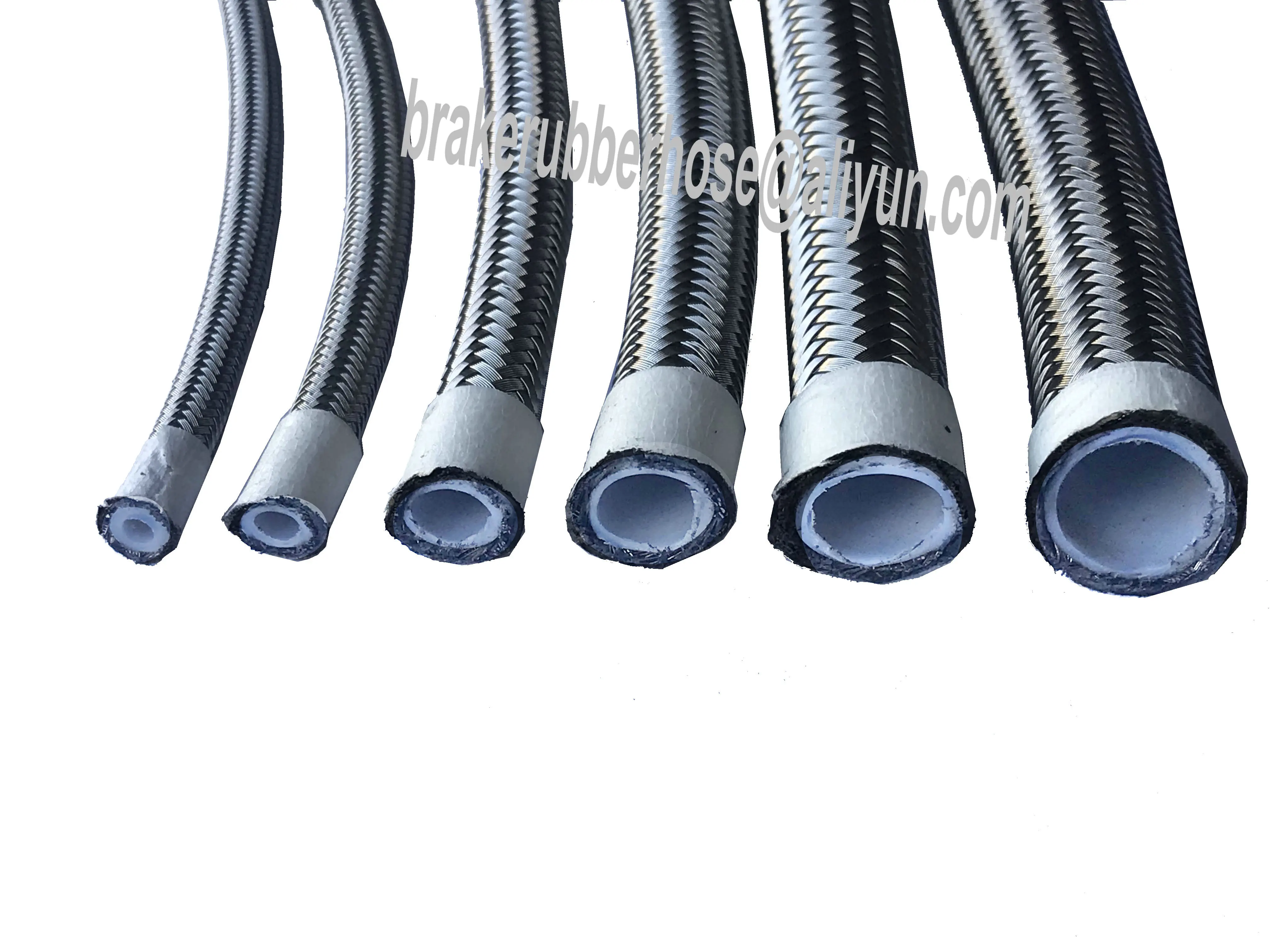 

AN3 AN4 AN6 AN8 AN10 AN12 AN16 304 stainless steel braided PTFE smooth bore fuel oil cooler hose lines 1M