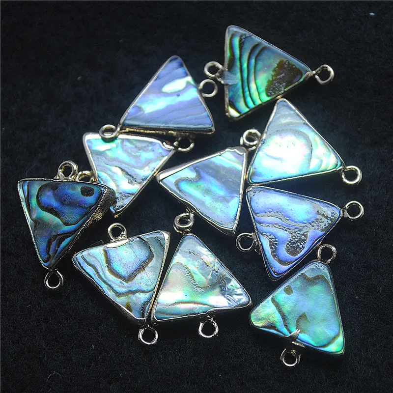 

5PCS Natural Abalone Shell Connectors Saltwater Beads Oval Shape And Round Top Selling Items For Women Bracelets MakE