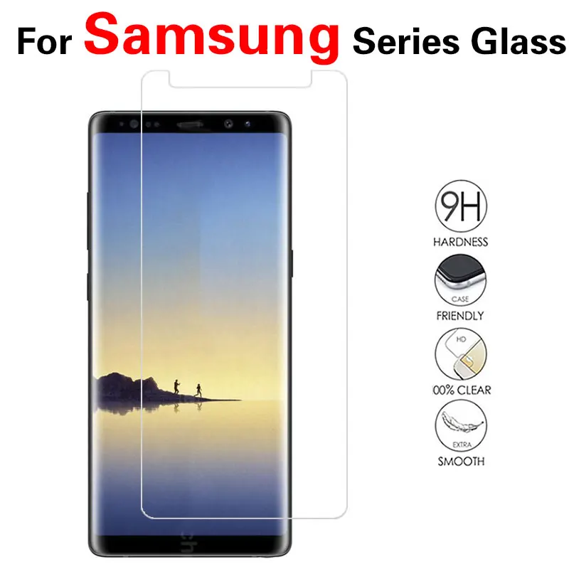 Película de vidrio templado frontal y trasera para Samsung Galaxy Note 2 3 4 5 7 8 9 en 5 7 8 Pro 2018 Protector de pantalla frontal transparente