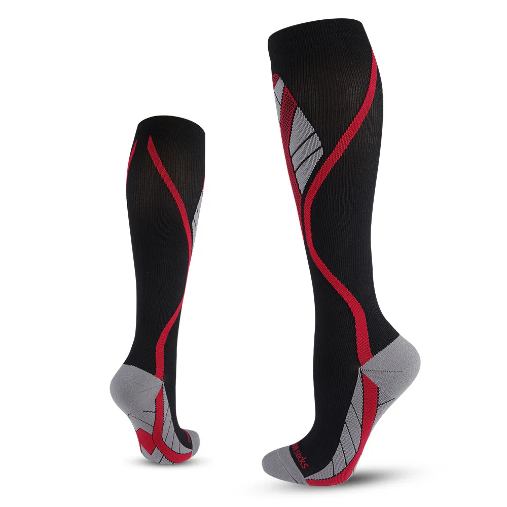 Professional Mens Outdoor Compression Socks,20-30 mmHg is Best Graduated Riding Mountaineering Marathon Running Sports Stockings