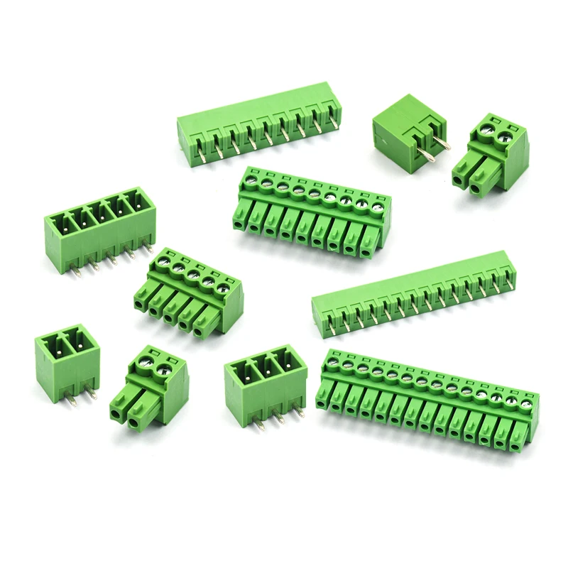 3.5MM/3.81MM KF2EDG PCB Screw Terminal Block Connector PLUG PIN HEADER SOCKET Right Angle 2/3/4/5/6/7/8/9/10/12/14/16