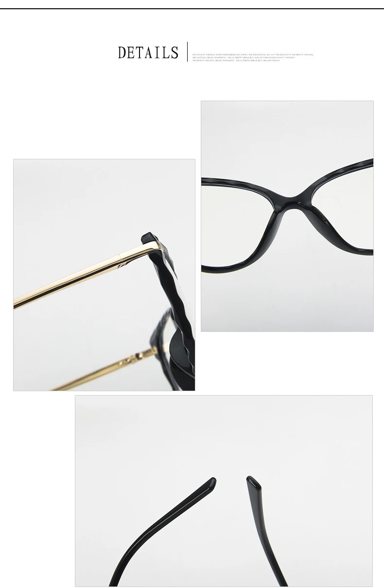Mode Cat Eye Frauen Lesebrille Anti Blau Licht TR90 Frühling Scharnier Presbyopie Brillen Klare Linse Brillen – Detail 18