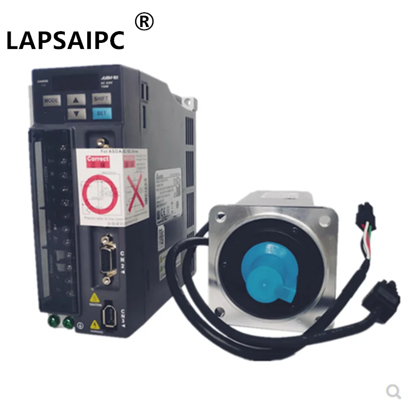 Lapsaipc ASD-B2-0721-B+ECMA-C20807RS 80mm 220v 750w 2.39NM 3000rpm 17bit   AC servo motor&drive kit&3m cable