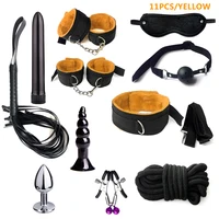 BDSM Kits Sex Bondage Set Handcuffs Gag Whip Nipple Clamps Erotic Sex Toys for Women Couples Adult Sex Shop Anal Butt Plug Tail - Image 3