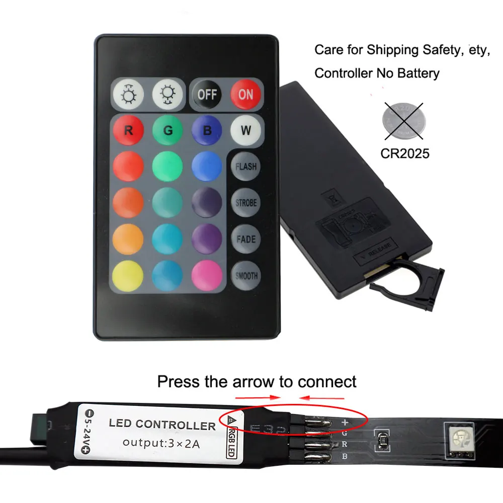 Tira de luces LED RGB USB de 6,6 pies (2M) 5V SMD5050 16leds/M cinta Flexible que cambia de Color para pantalla de visualización retroiluminación de
