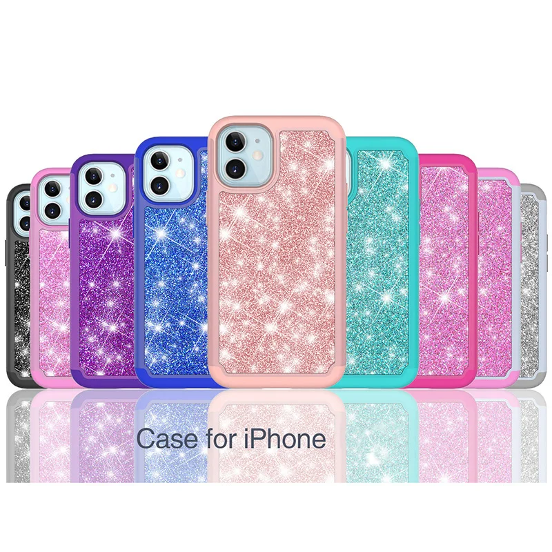 

Glitter Mobile phone case for iPhone 12 mini pro max 11 5.8 6.1 6.5 inch XS X XR 7 8 6 plus GC010103