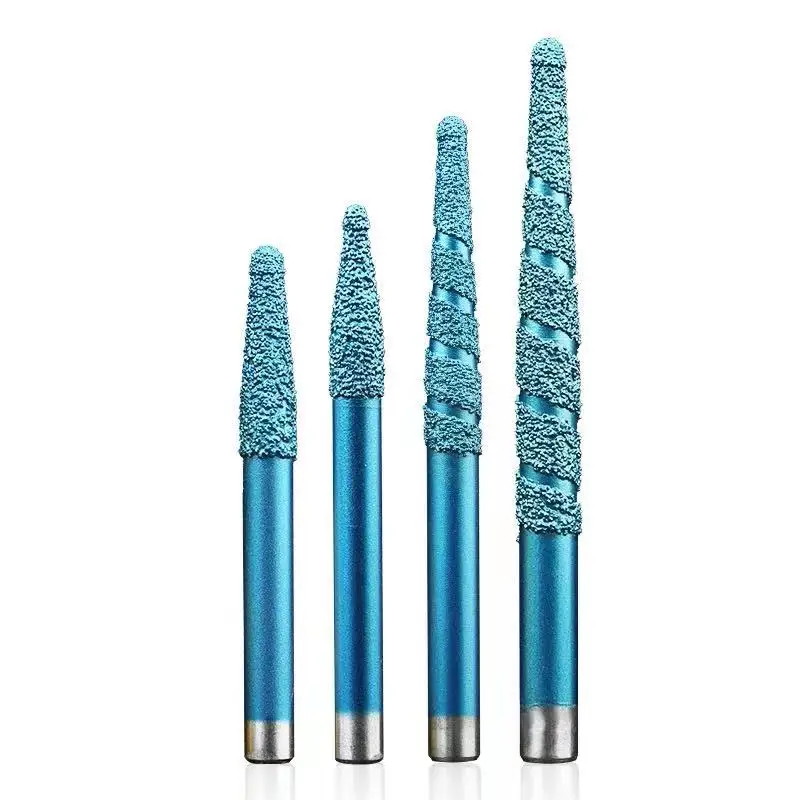 Brazed Diamond engraving Router Bit Stone Milling Cutter engraver Marble Granite Cutting Tool blades Carving Knife CNC Machine