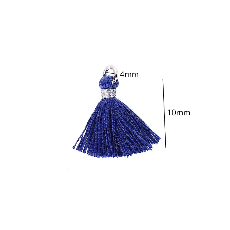 50Pcs 10mm Mini Hanging Ring Tassel Trim Pendants DIY Craft Materials Jewelry Earrings Accessories Materials Small Fringe Trims