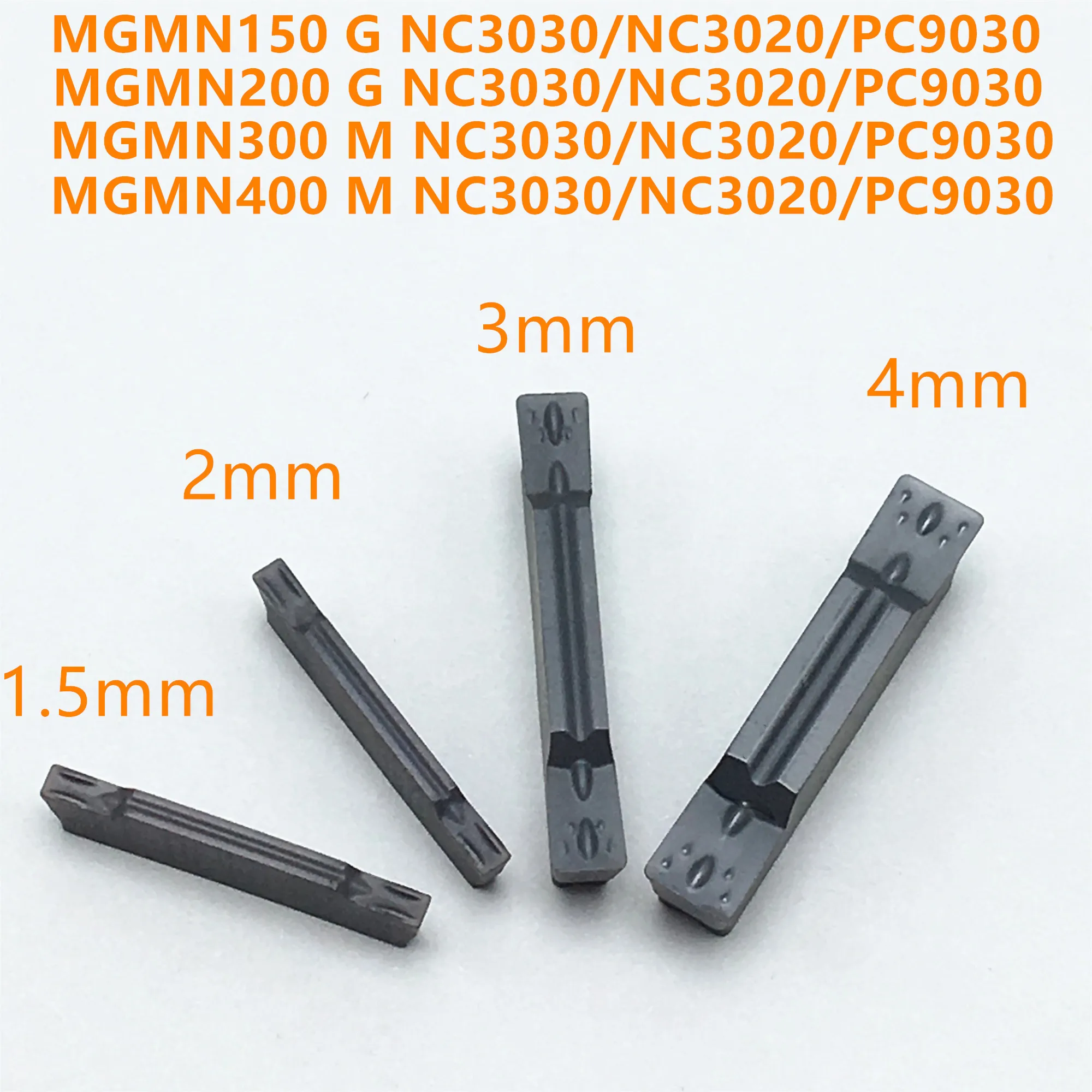 10PCS Slotting Tool MGMN150 MGMN200 MGMN300 MGMN400 NC3020 NC3030 PC9030 Slotting and Cutting Carbide Lathe Tool