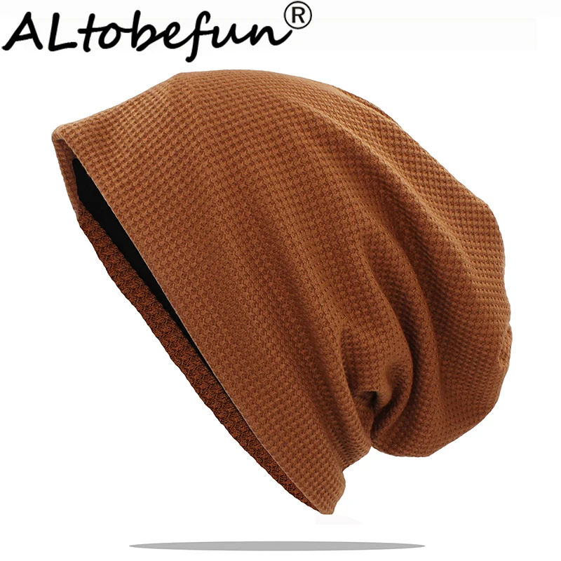 

ALTOBEFUN Autumn And Winter Hats For Women Solid Design Ladies Hat Brand Skullies And Beanies Thin Men Hat Unisex AHT175