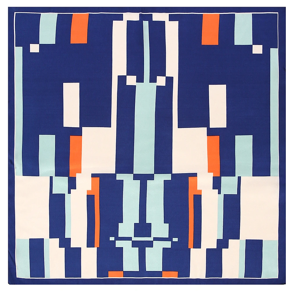 2022 Europe 60cm Spring New Versatile Women\'s Imitation Silk Business Leisure Small Scarf Occupation Small Square Towel