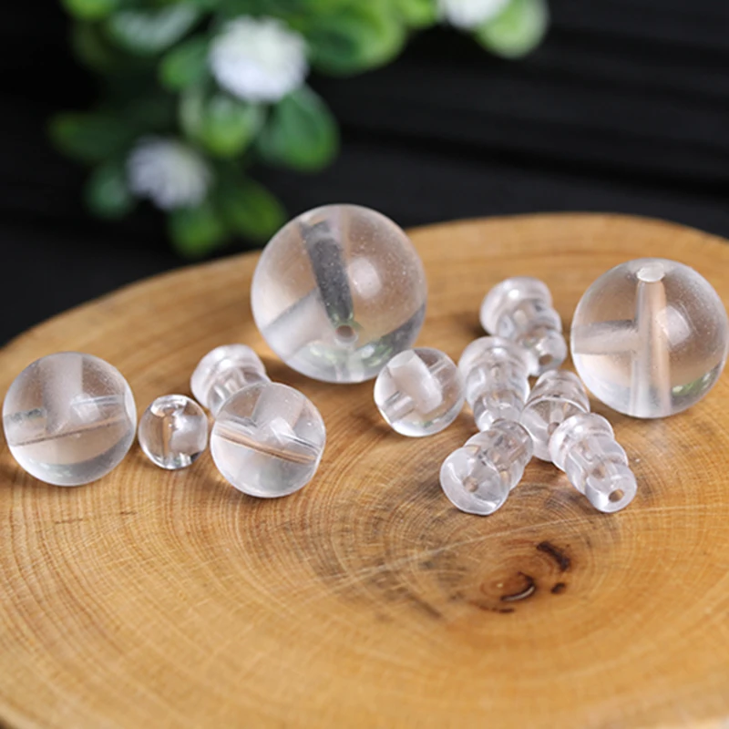 4A Natural White Quartz T-Junction Buddha Head Quartz Crystal Single Bead DIY Jewelry Making