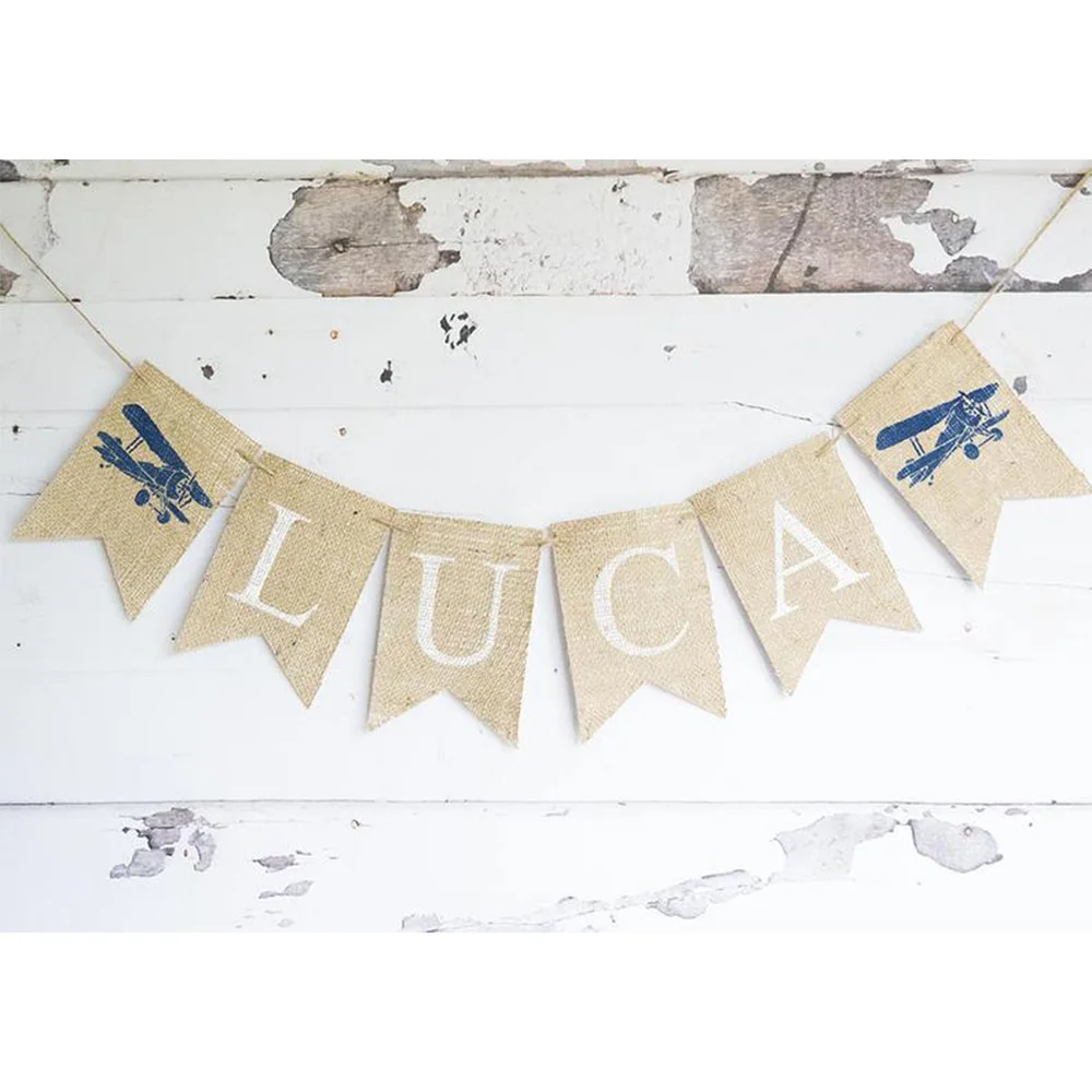 Vintage Airplane Baby Shower Decor,Custom  customized language  Garland, Plane Baby Shower, Personalized Airplane Decoration