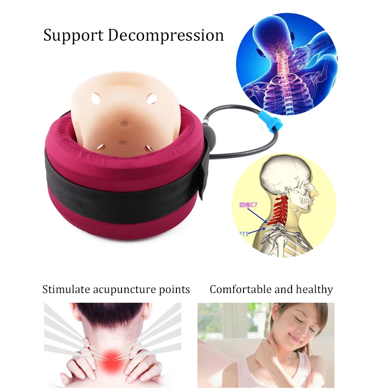 U Type Inflatable Cervical Neck Traction Device Pain Stress Relief Neck Stretcher Medical Cervical Spine Posture Correct Tractor