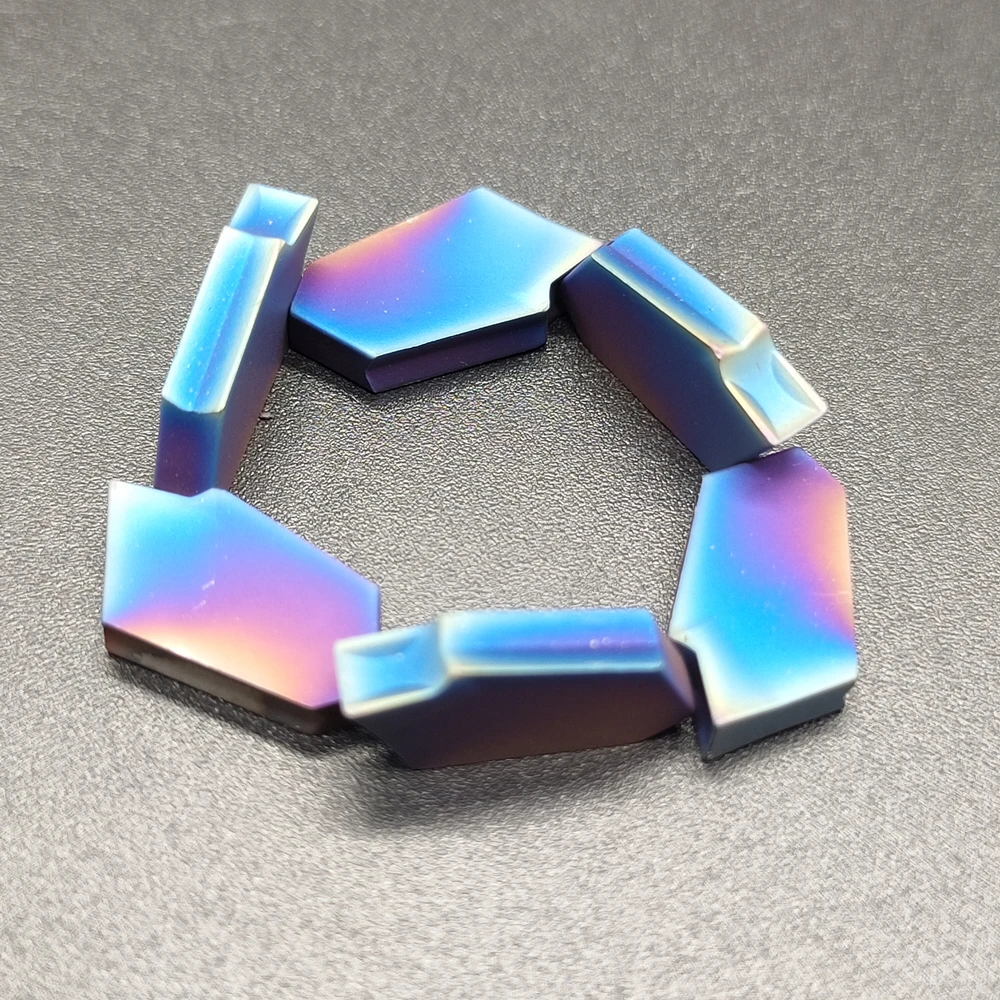 10 pz di alta qualità SP300 LY7010 3.0mm nano blu lama tornio strumento di tornitura per utensili di tornitura in metallo duro lama di scanalatura