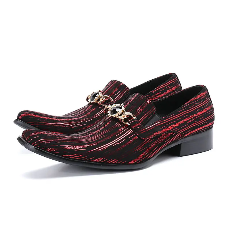 

chaussure homme red pointed toe oxford shoes for men slip on flats dress wedding crystal laofers