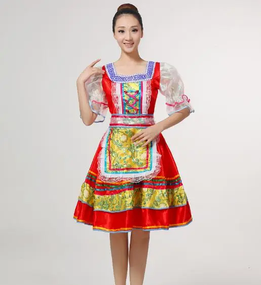 

Russian Ethnic Dance dress Women Short Style Ukrainian Folk Stage Drama Tradition